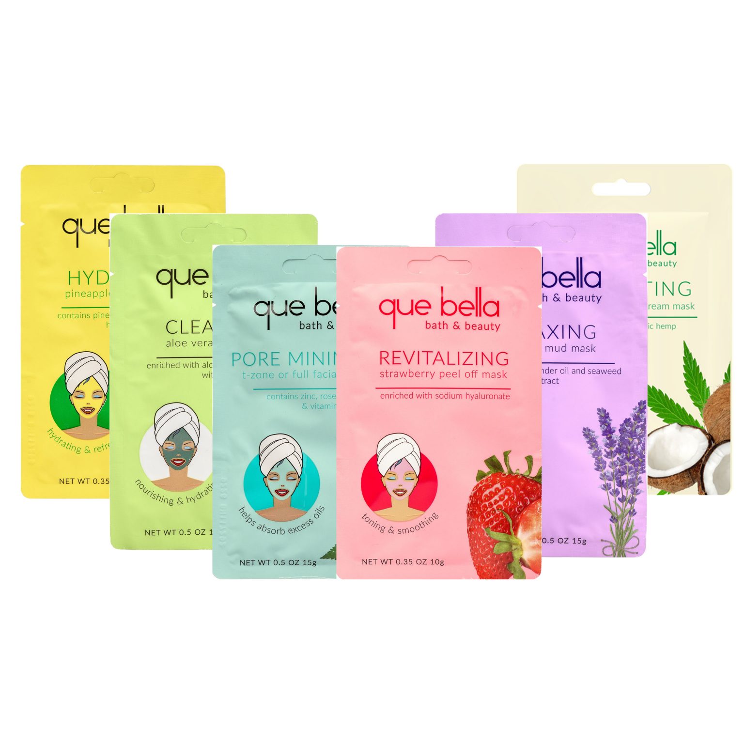 Face Mask Bundles & Peel Off Face Mask Packs Que Bella Beauty
