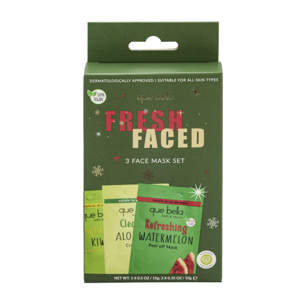 Que Bella Holiday Fresh Faced Face Mask Gift Set