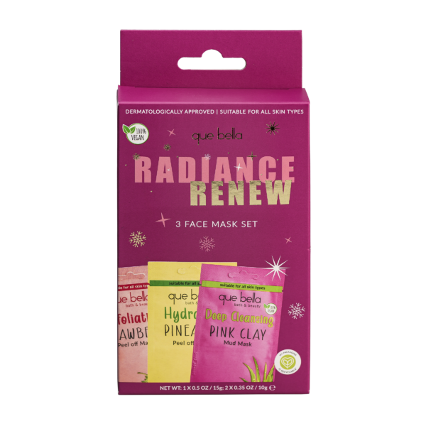 Que Bella Holiday Radiance Renew Face Mask Gift Set