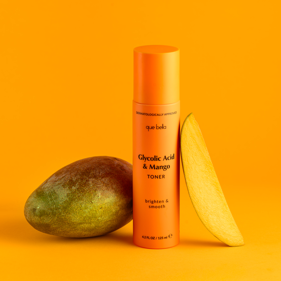 Glycolic acid and mango toner